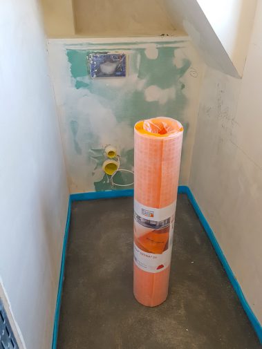 Baumaterial im Rohbau